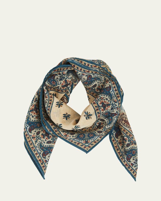 Tree of Life Habutai Silk Square Scarf